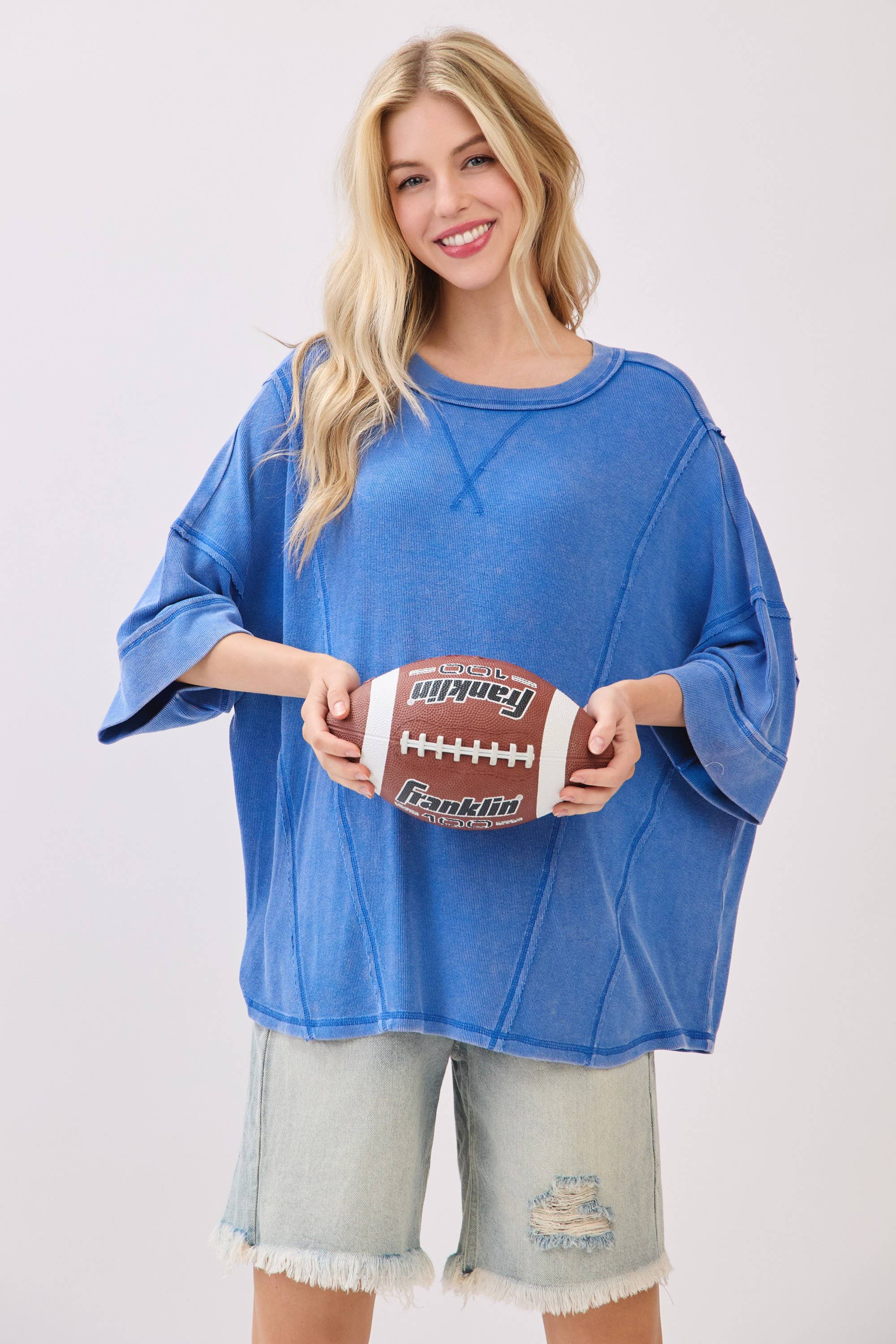 Mineral Washed Boxy Oversized Top