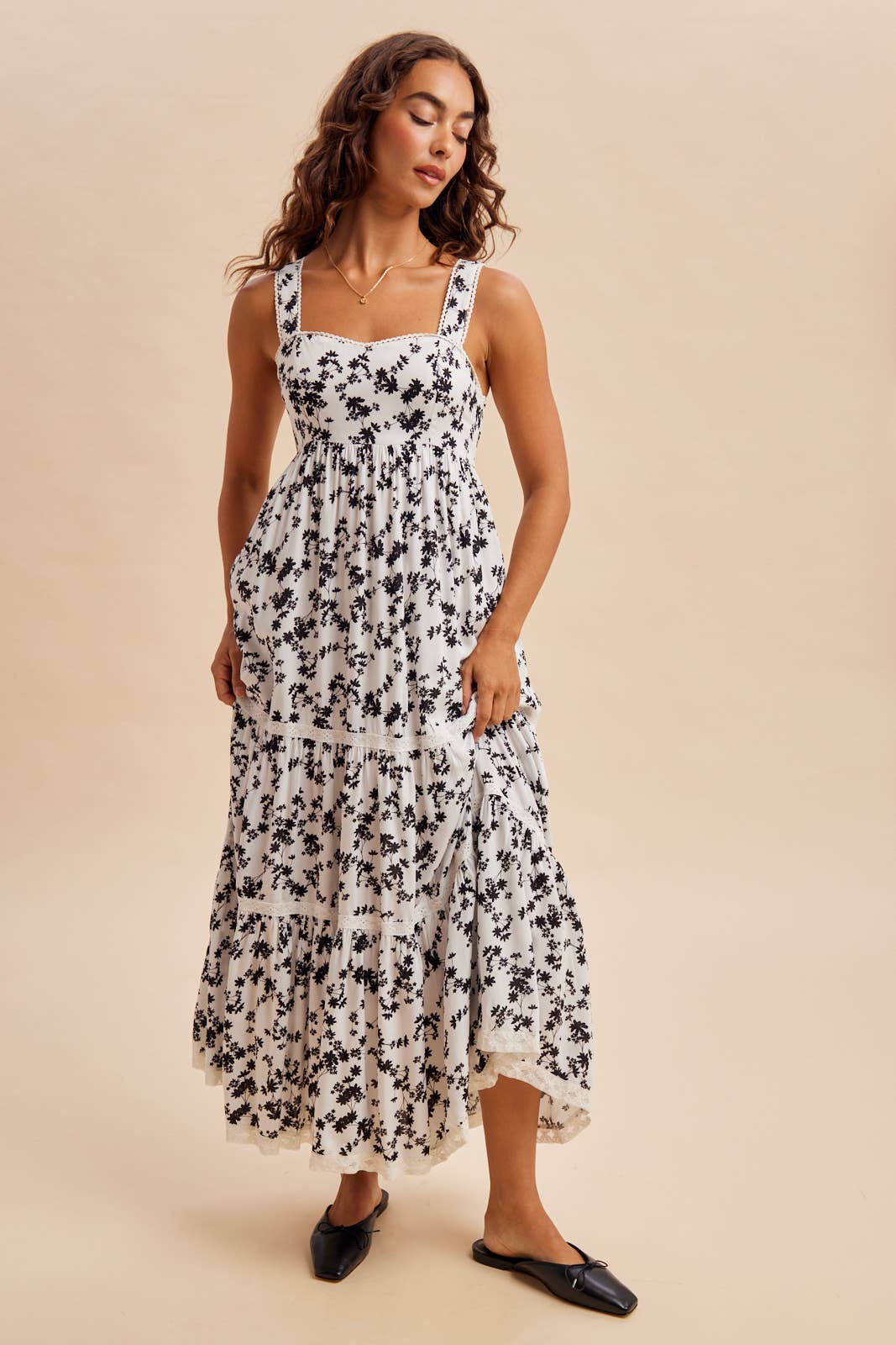 FLORAL PRINT MAXI DRESS