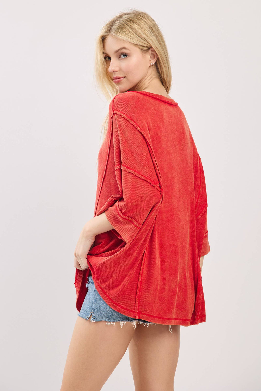 Mineral Washed Boxy Oversized Top
