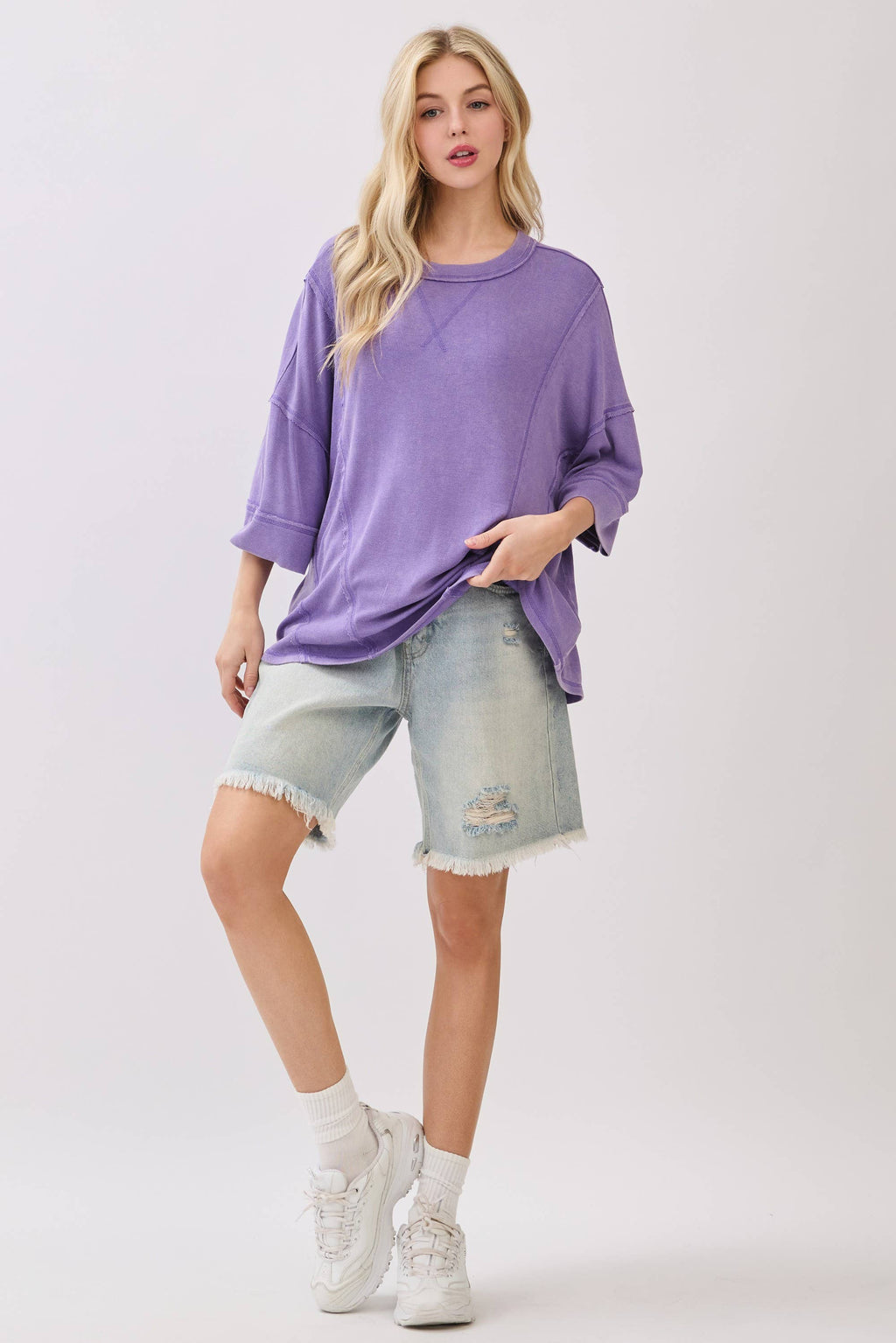 Mineral Washed Boxy Oversized Top
