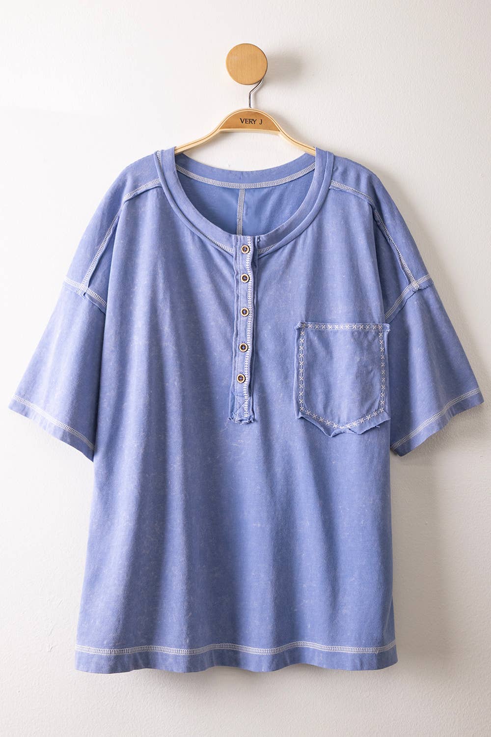 Mineral Washed Oversized Comfy Knit Top