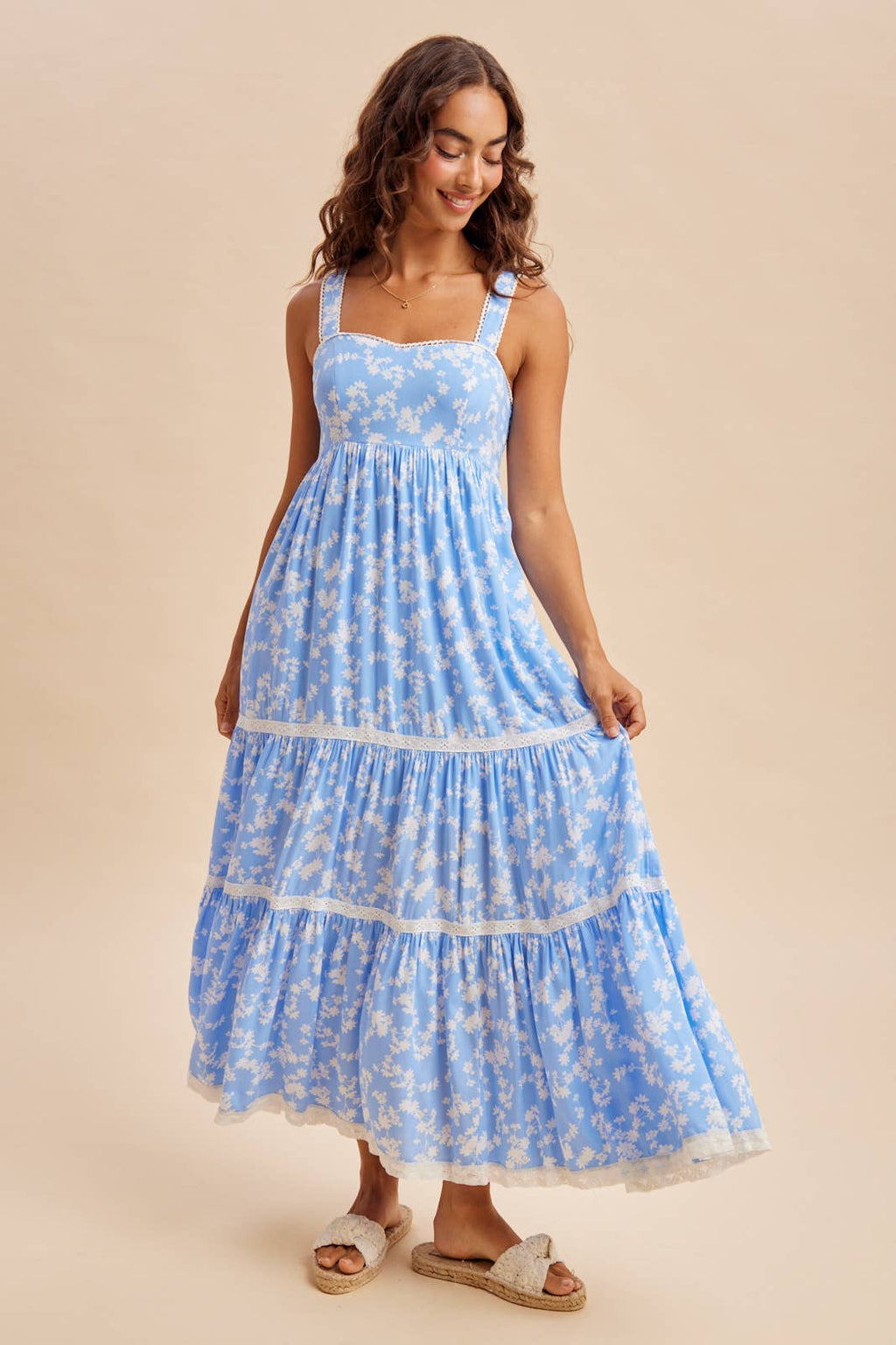FLORAL PRINT MAXI DRESS