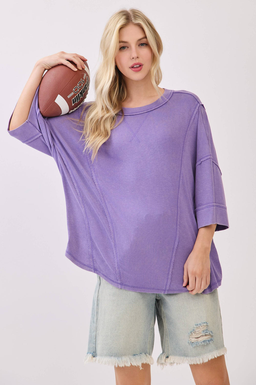 Mineral Washed Boxy Oversized Top