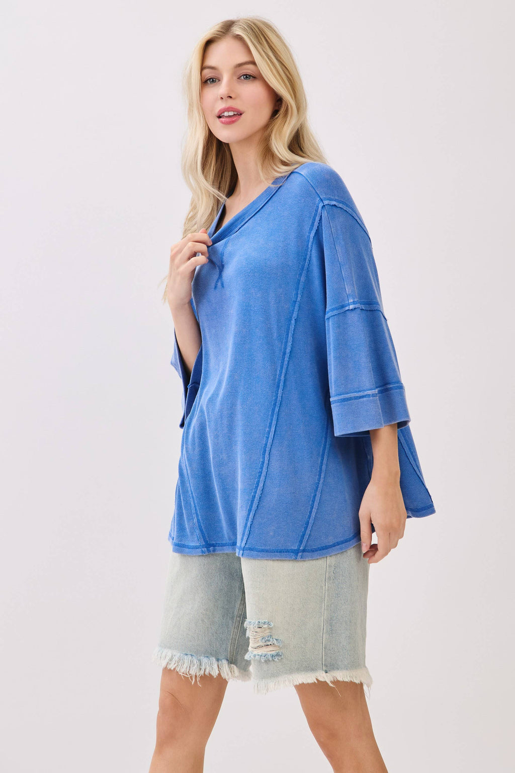 Mineral Washed Boxy Oversized Top