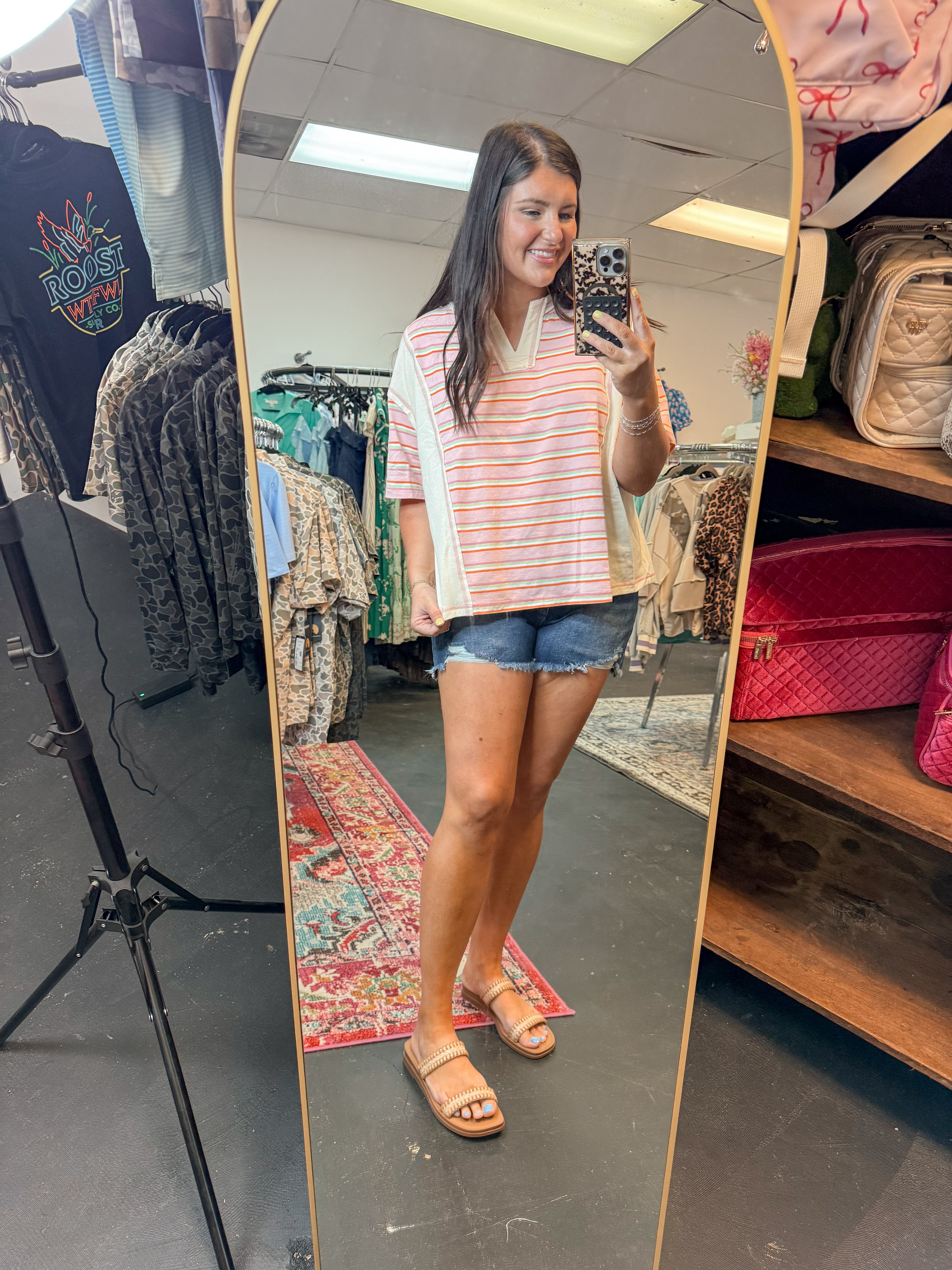 Mixed Stripe Top