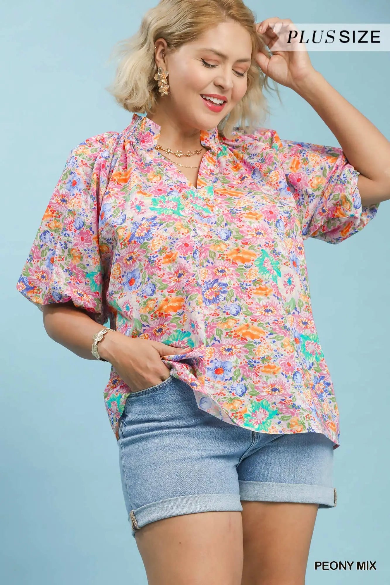 🌸 Sweet Peony Breeze Plus Top