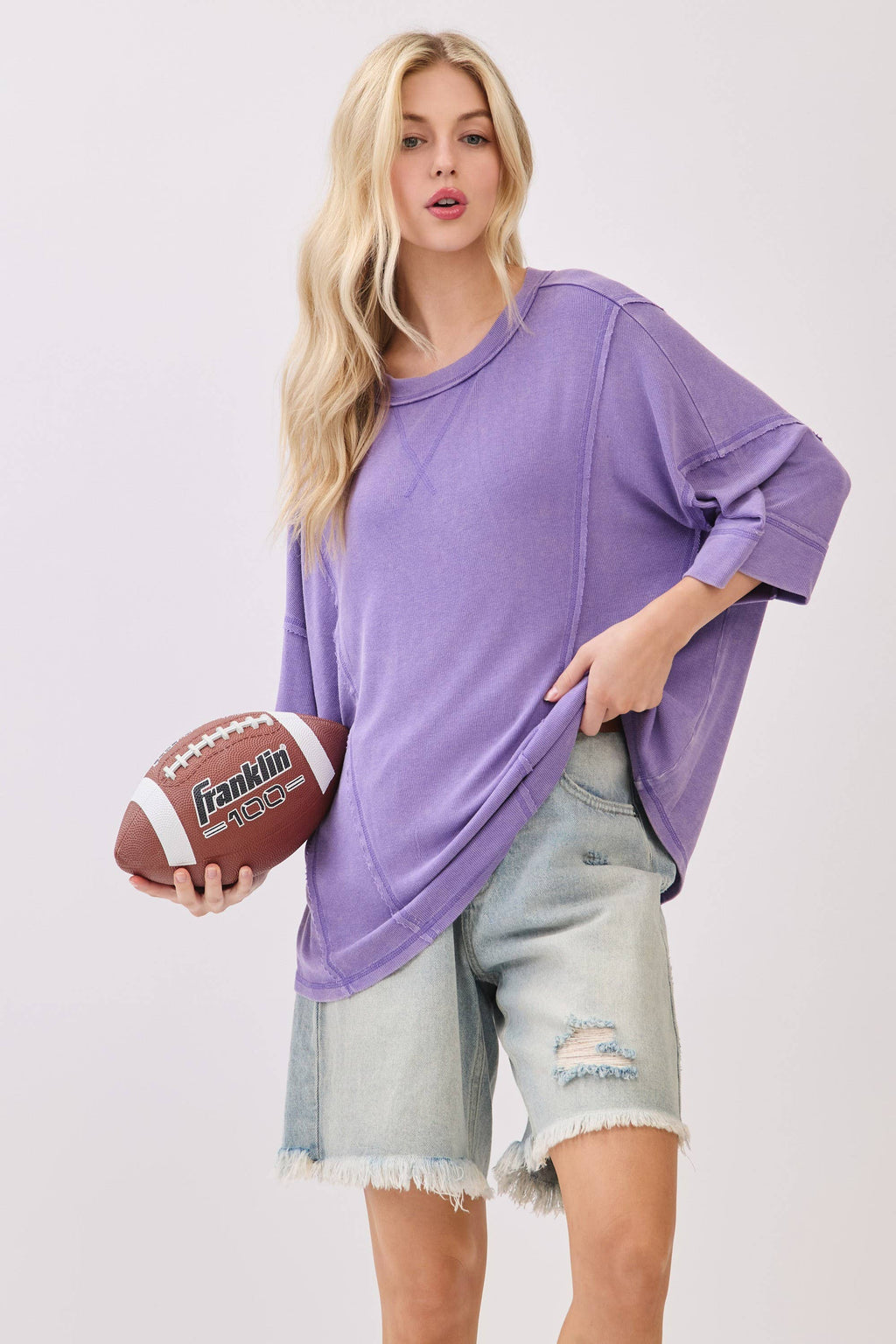 Mineral Washed Boxy Oversized Top