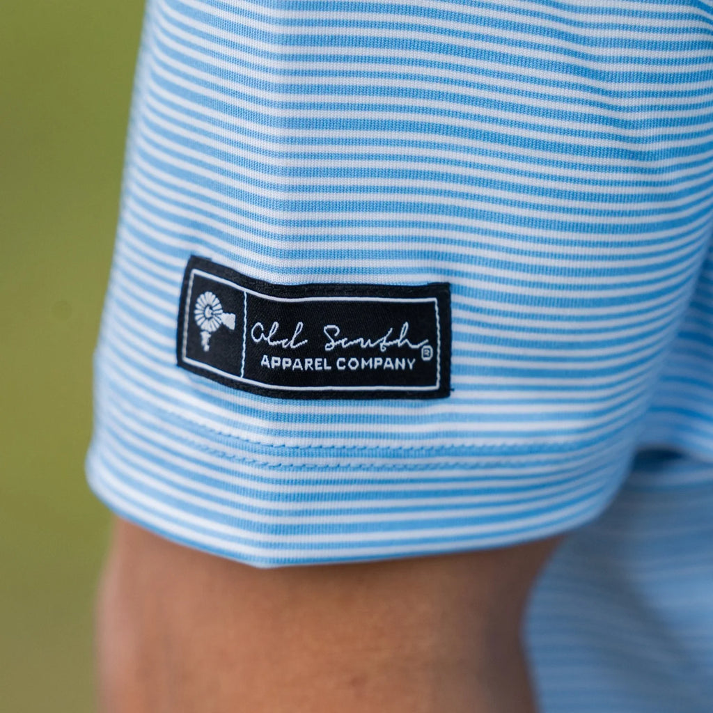 Blue Sky Stripe - Performance Polo