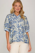 Spring Blue Blouse 👚