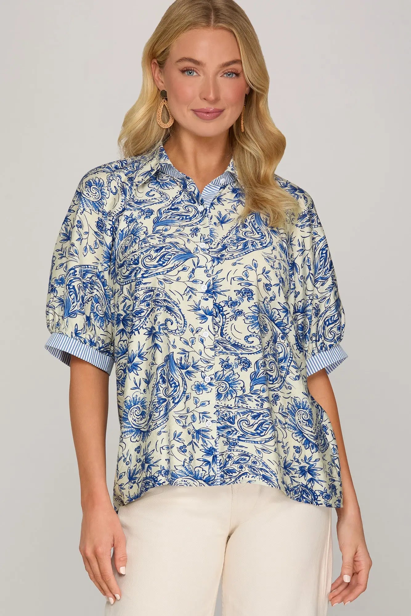 Spring Blue Blouse 👚