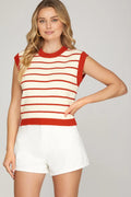 Harbor Stripe Sweater Tank