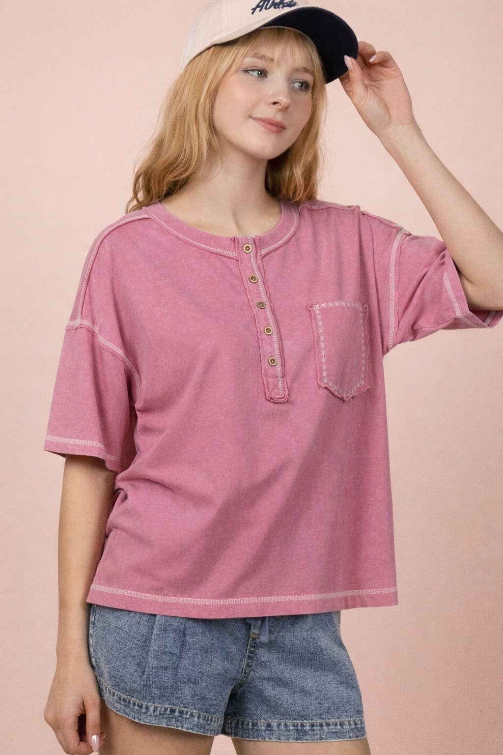 Mineral Washed Oversized Comfy Knit Top