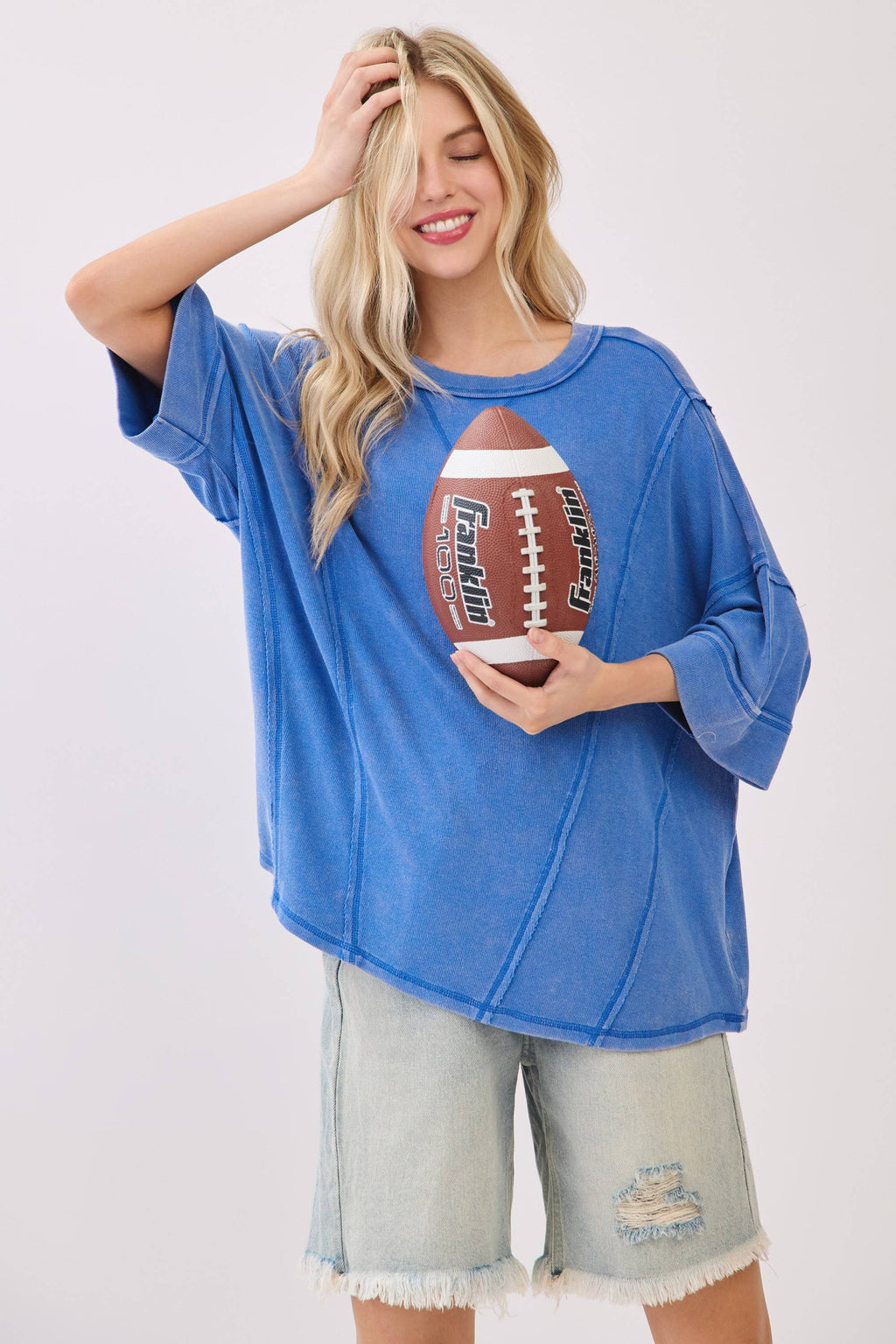 Mineral Washed Boxy Oversized Top