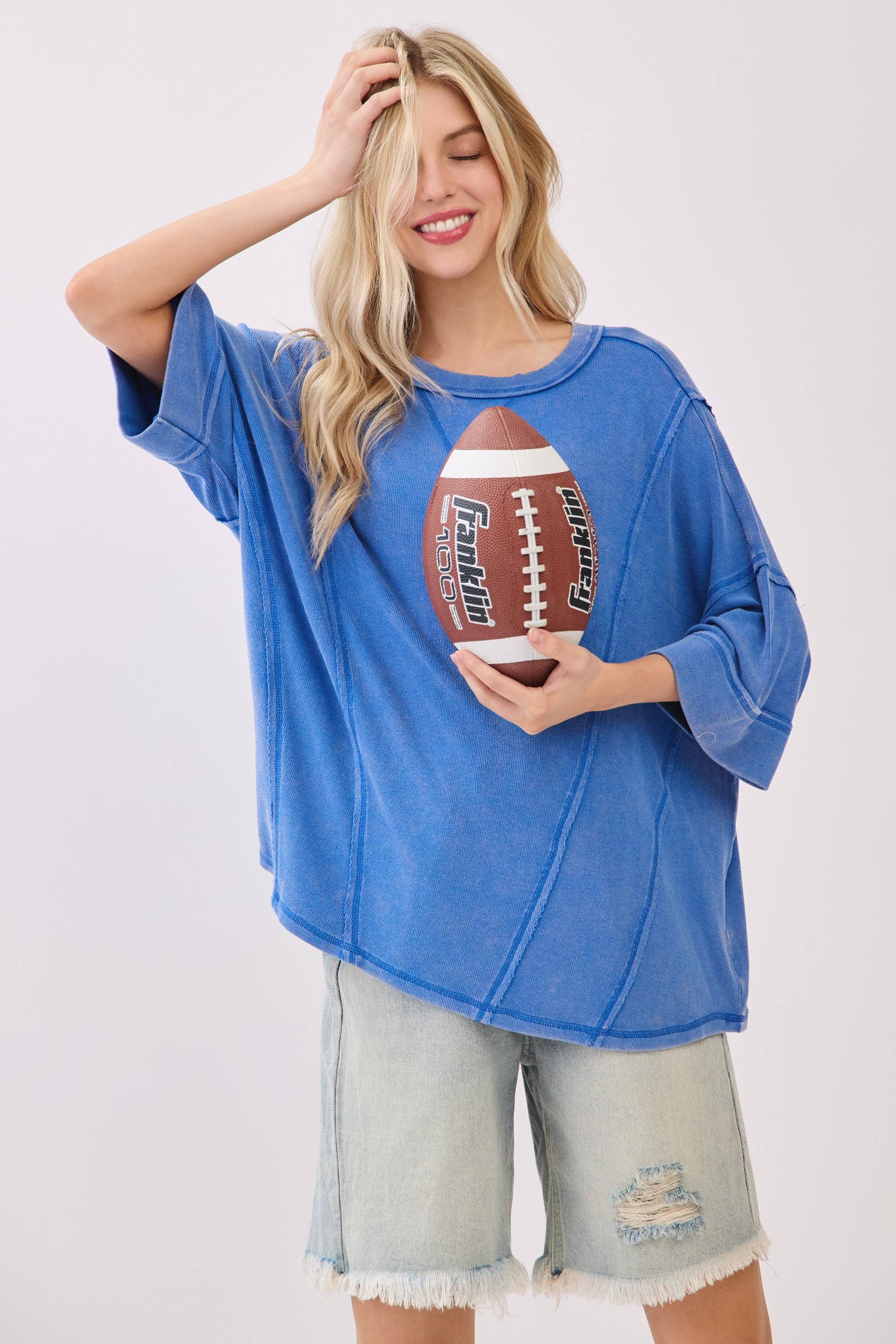 Mineral Washed Boxy Oversized Top