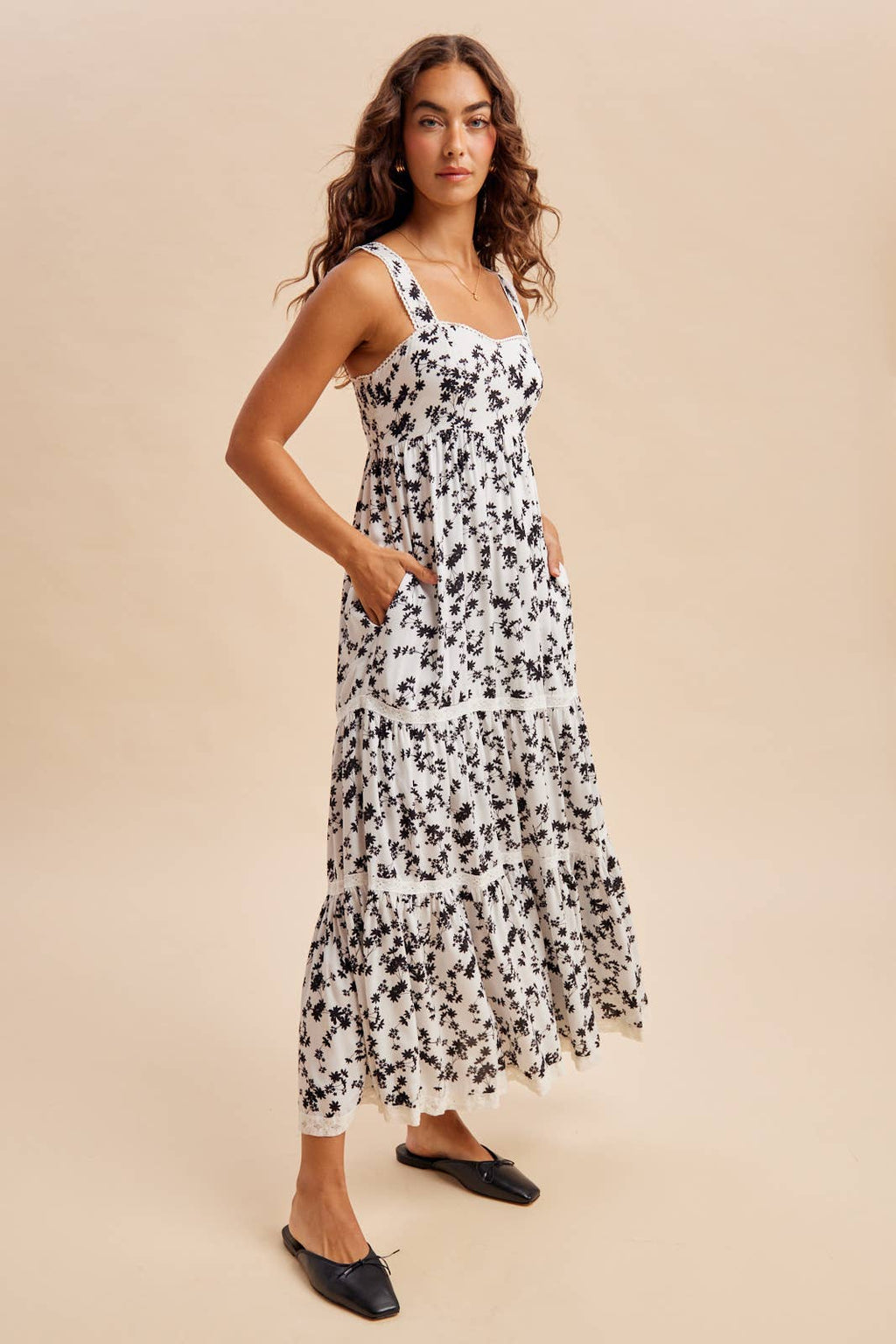FLORAL PRINT MAXI DRESS