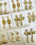 Trendy Gold Summer Beach Shell Earring Assortment 